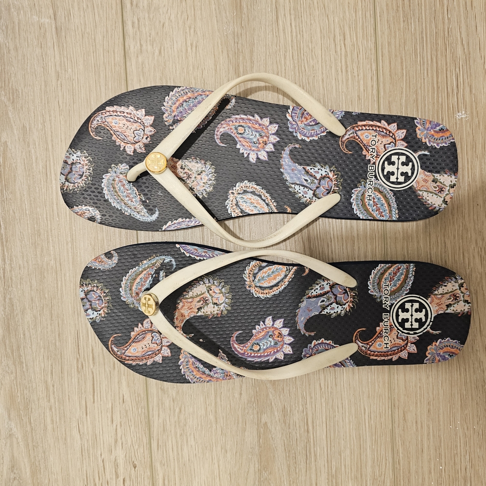 Tory Burch Paisley Flip Flops